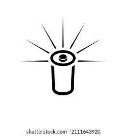 vector de diseño de icono de batería brillante