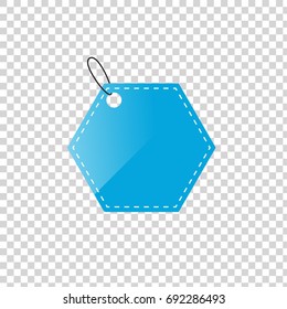 shining blank tag hexagon for element design