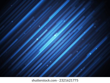 Shining blue speed lines background