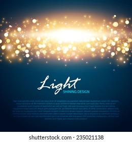 Shining bokeh background.  Vector illustration