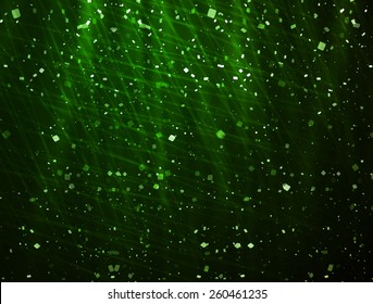 Shining Bokeh Green Illustration. Vector. 