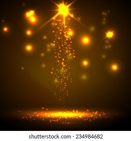 Shining bokeh illustration. Vector illustration