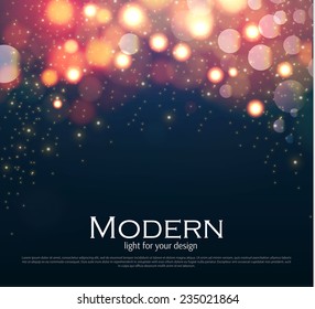 Shining bokeh illustration. Vector illustration