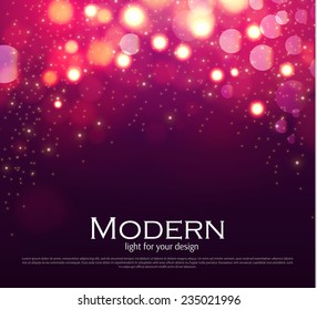 Shining bokeh illustration. Vector illustration