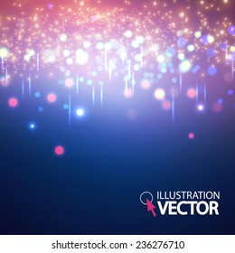 Shining bokeh illustration. Vector