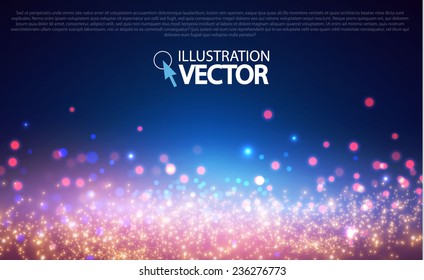 Shining bokeh illustration. Vector