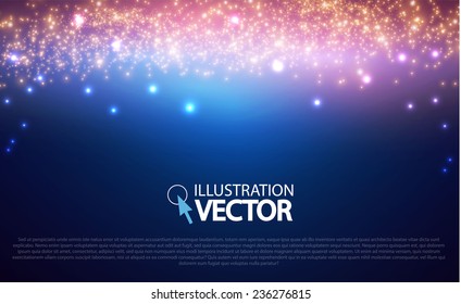 Shining bokeh illustration. Vector