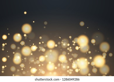 Shining bokeh isolated on transparent background. Christmas concept Vector illustration EPS10