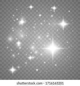 Shining bokeh isolated on transparent background. Vector illustration.