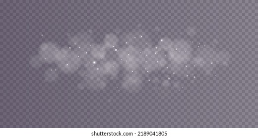 Shining bokeh isolated on transparent background. Light isolated lights. Transparent blurry shapes. Abstract light effect. Vector illustration.