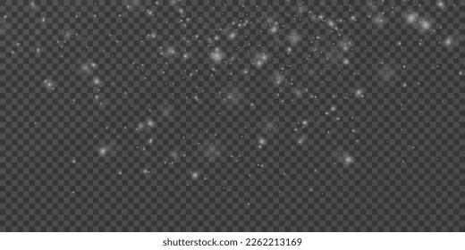 Shining bokeh isolated on transparent background. Christmas concept