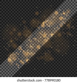Shining bokeh isolated on transparent background. Christmas concept