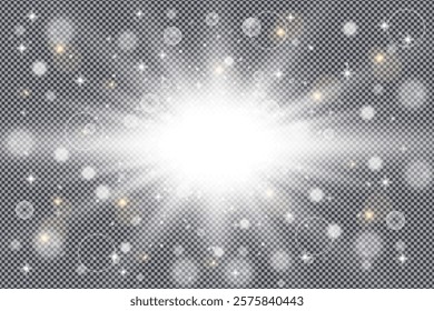 Shining bright starburst effect background