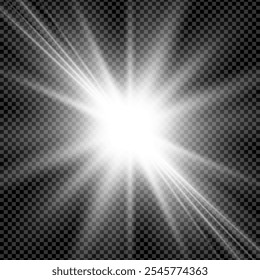 Brillante luz blanca brillante de la estrella