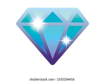 Shining, Brilliant, - faceted gemstone - vector full color picture. Artificial crystal - rhinestones.