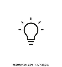 Shining bulb line icon. Lamp, electricity, energy. Idea concept. Vector illustration can be used for topics like intelligence, imagination, inspiration