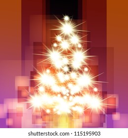 Shining christmas tree