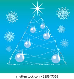 shining christmas tree. eps8