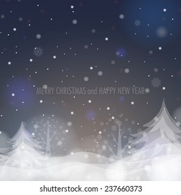 Shining Christmas Tree. Vector illustration. Eps 10