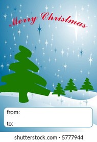 shining christmas tree, vector illustration