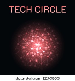 Shining circle banner. Vector illustration