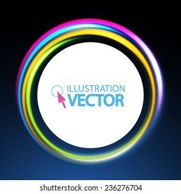 Shining circle banner. Vector illustration
