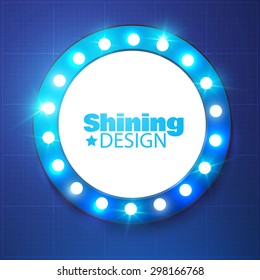 Shining circle banner. Vector illustration