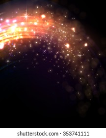 Shining color bokeh illustration. Vector illustration