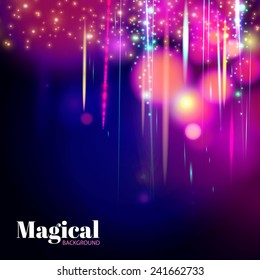 Shining colorful bokeh background. Vector illutration