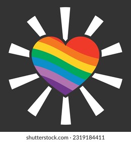 Shining and colorful heart symbol vector illustration design editable and resizable 
