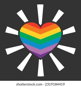 Shining and colorful heart symbol vector illustration design editable and resizable 
