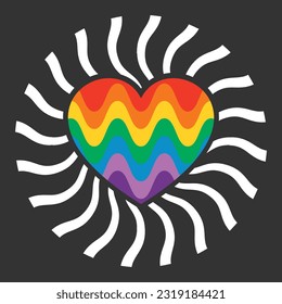 Shining and colorful heart symbol vector illustration design editable and resizable 
