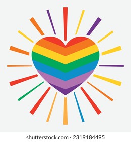 Shining and colorful heart symbol vector illustration design editable and resizable 
