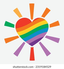 Shining and colorful heart symbol vector illustration design editable and resizable 
