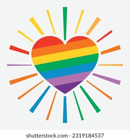 Shining and colorful heart symbol vector illustration design editable and resizable 
