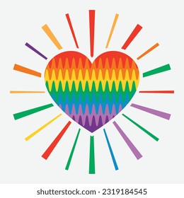 Shining and colorful heart symbol vector illustration design editable and resizable 
