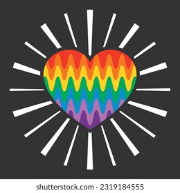 Shining and colorful heart symbol vector illustration design editable and resizable 
