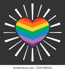 Shining and colorful heart symbol vector illustration design editable and resizable 
