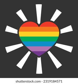 Shining and colorful heart symbol vector illustration design editable and resizable 
