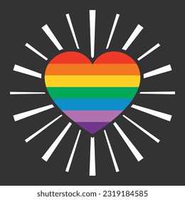 Shining and colorful heart symbol vector illustration design editable and resizable 
