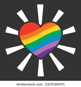 Shining and colorful heart symbol vector illustration design editable and resizable 
