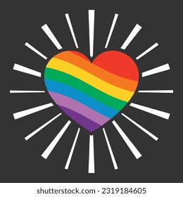 Shining and colorful heart symbol vector illustration design editable and resizable 
