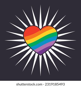 Shining and colorful heart symbol vector illustration design editable and resizable 
