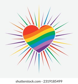 Shining and colorful heart symbol vector illustration design editable and resizable 
