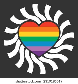 Shining and colorful heart symbol vector illustration design editable and resizable 
