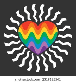 Shining and colorful heart symbol vector illustration design editable and resizable 

