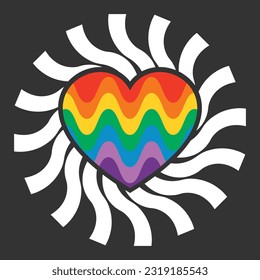 Shining and colorful heart symbol vector illustration design editable and resizable 
