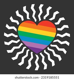 Shining and colorful heart symbol vector illustration design editable and resizable 
