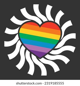 Shining and colorful heart symbol vector illustration design editable and resizable 
