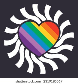Shining and colorful heart symbol vector illustration design editable and resizable 
